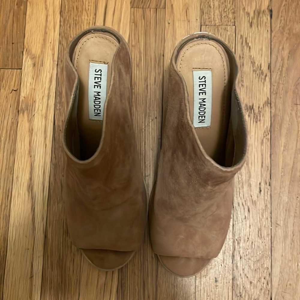 Steve Madden Suede Open Toed Heel